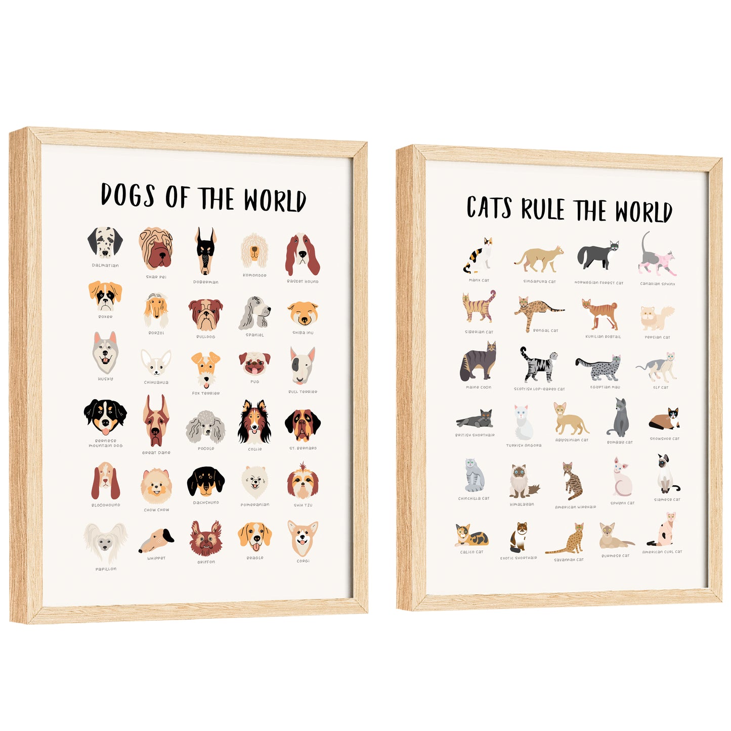 Dog & Cat Breed Poster