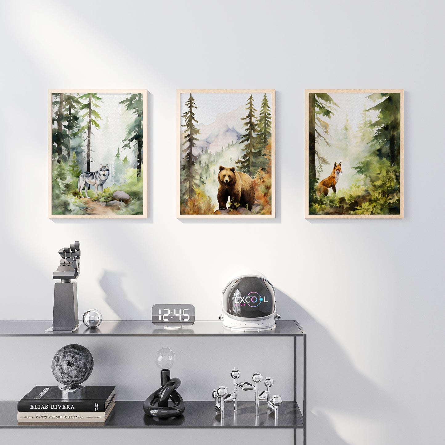 Boy Woodland Nursery Poster
