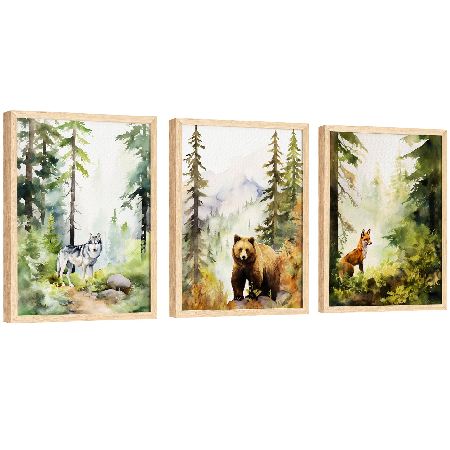 Boy Woodland Nursery Poster
