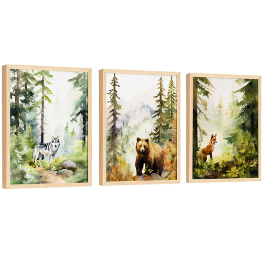 Boy Woodland Nursery Poster