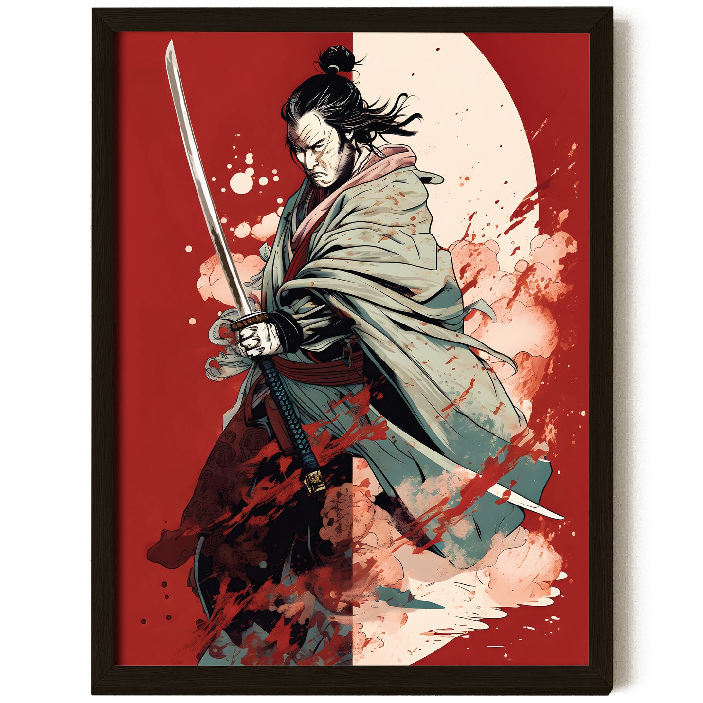 Japanese Samurai Art Poster