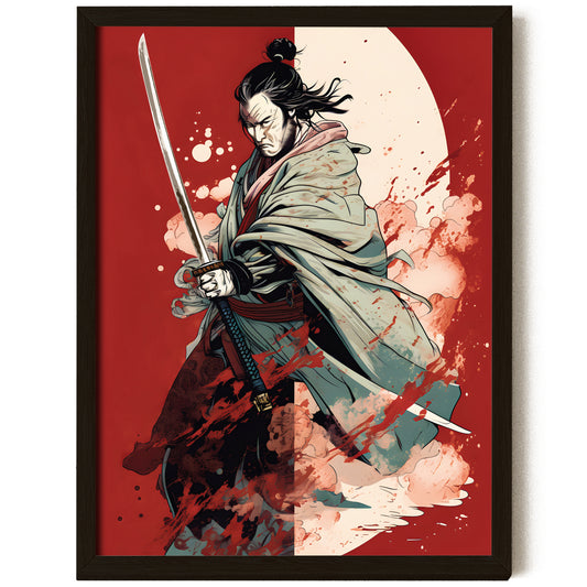 Japanese Samurai Art Poster
