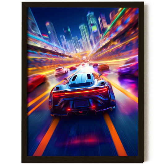 Car Racing Art Poster