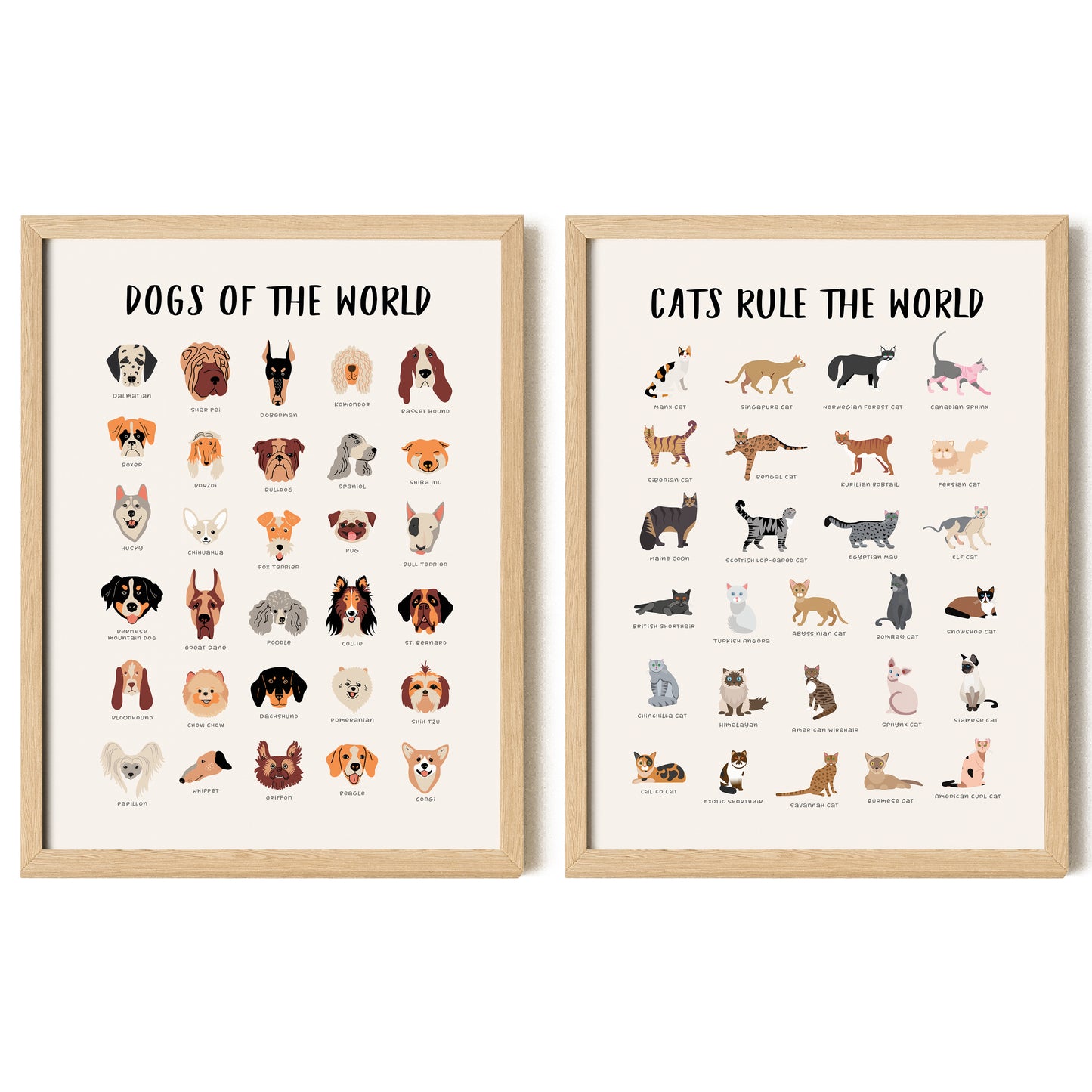 Dog & Cat Breed Poster