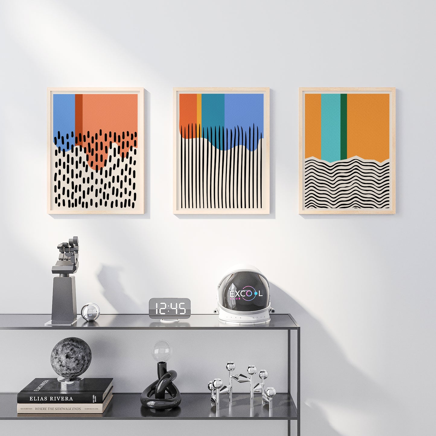 Blocks Abstract Shapes Poster