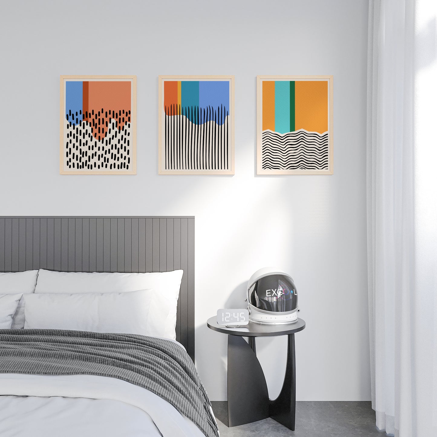 Blocks Abstract Shapes Poster