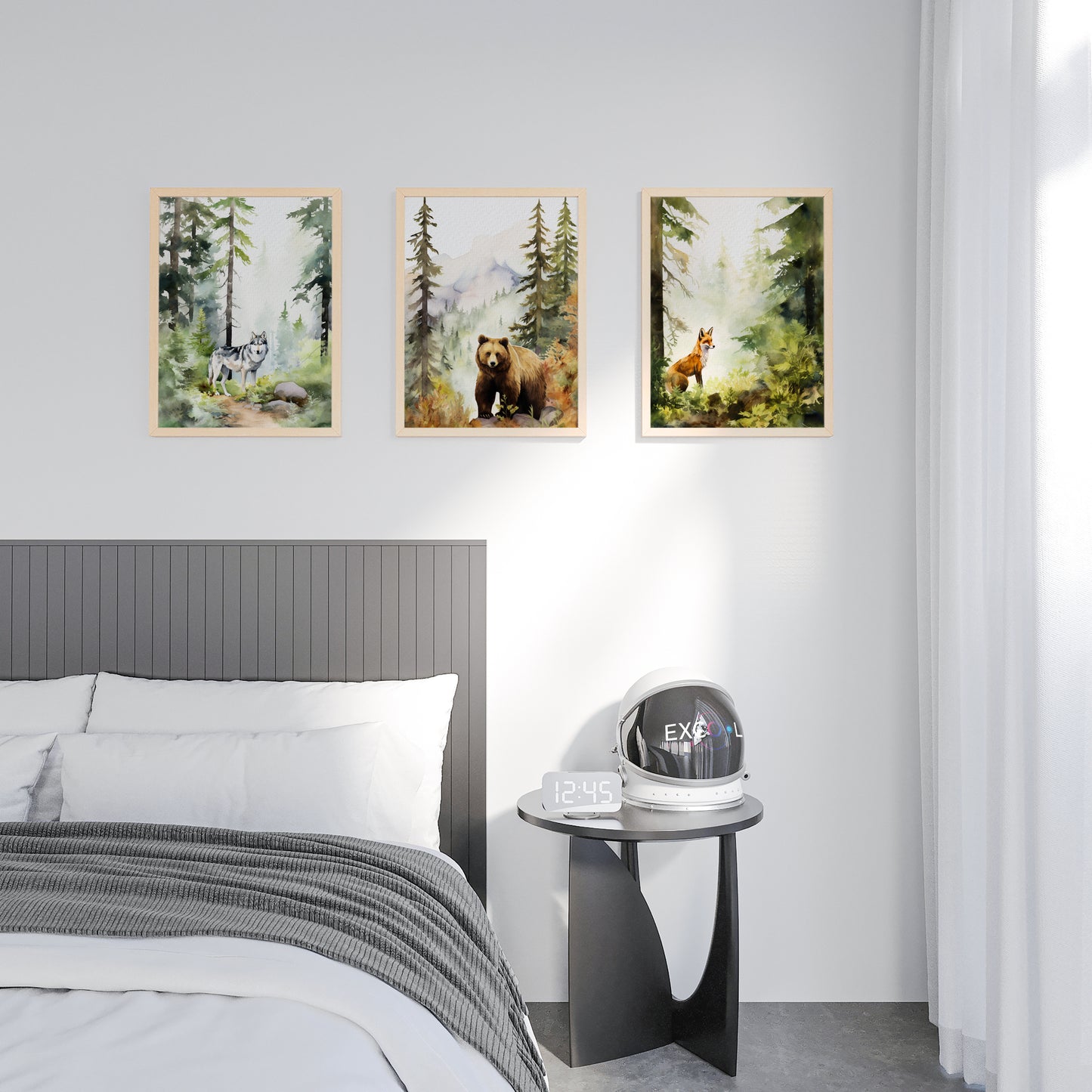 Boy Woodland Nursery Poster